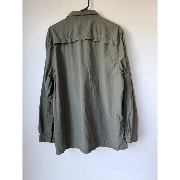 The North Face Mens Button Up Long Sleeve Zip Away Shirt Size XL Olive Green - Picture 9 of 14